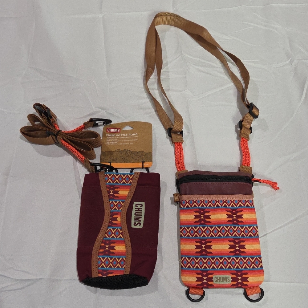 Chums Patterned Crossbody Bag & Chums Fjord Bottle Sling